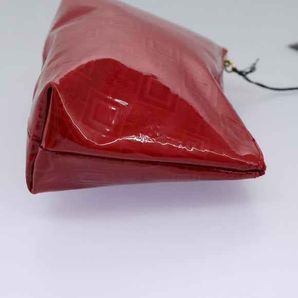 Gianni Versace Pouch Enamel Red Auth bs22441
