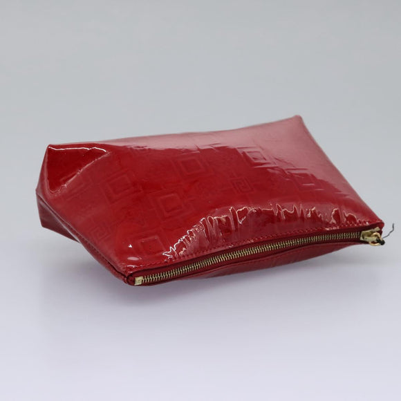 Gianni Versace Pouch Enamel Red Auth bs22441