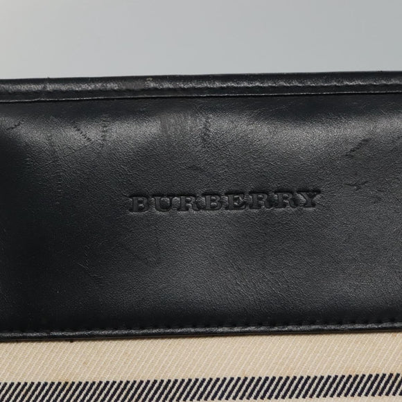 BURBERRY Tote Bag Canvas White Auth bs22443