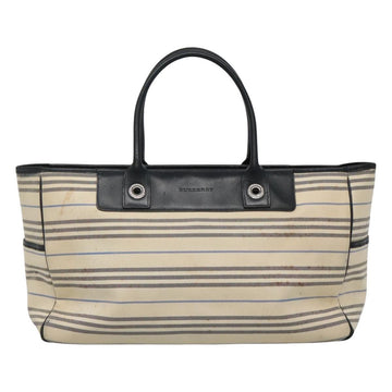 BURBERRY Tote Bag Canvas White Auth bs22443 - 0