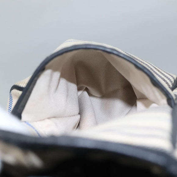 BURBERRY Tote Bag Canvas White Auth bs22443