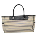 BURBERRY Tote Bag Canvas White Auth bs22443-3