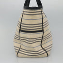 BURBERRY Tote Bag Canvas White Auth bs22443-4