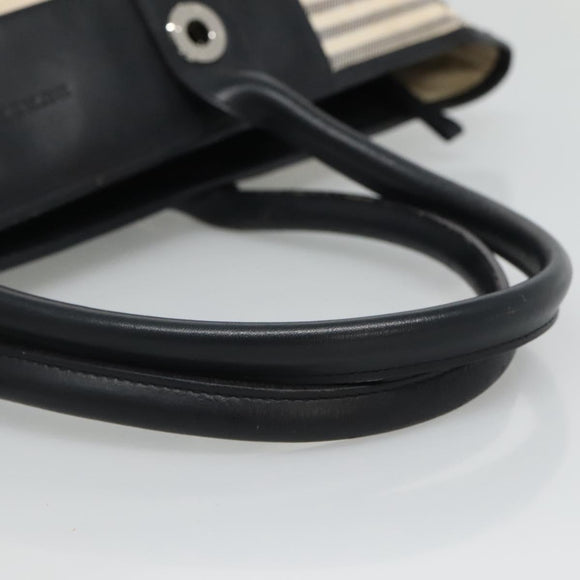 BURBERRY Tote Bag Canvas White Auth bs22443