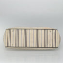 BURBERRY Tote Bag Canvas White Auth bs22443-9