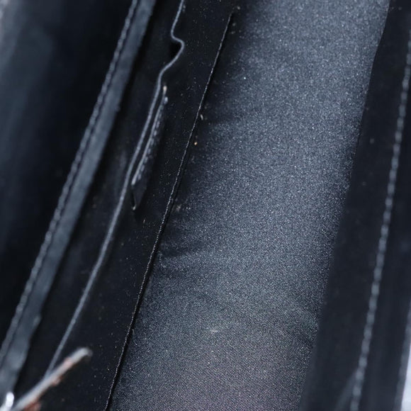 VERSACE Shoulder Bag Leather Black Auth bs22448