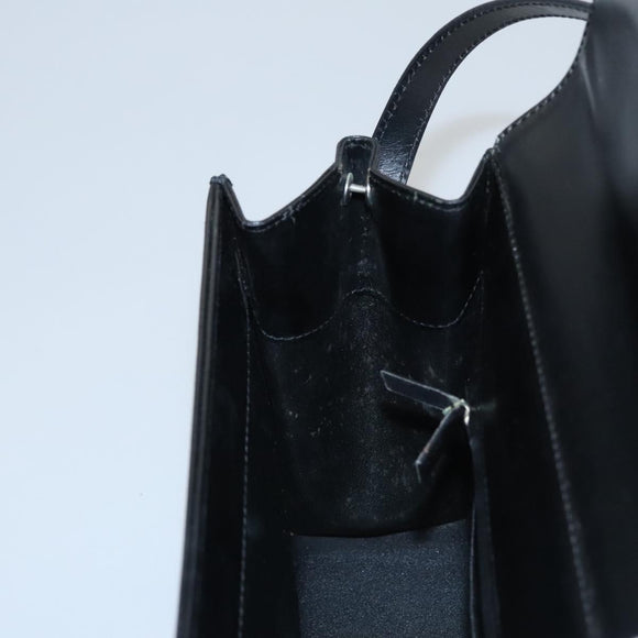 VERSACE Shoulder Bag Leather Black Auth bs22448