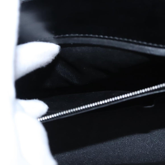 VERSACE Shoulder Bag Leather Black Auth bs22448