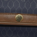 Christian Dior Honeycomb Canvas Clutch Bag PVC Leather Navy Auth bs22450-8