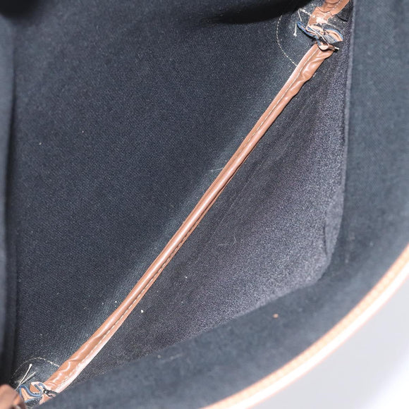 Christian Dior Honeycomb Canvas Clutch Bag PVC Leather Navy Auth bs22450