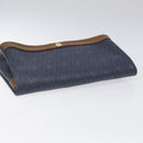 Christian Dior Honeycomb Canvas Clutch Bag PVC Leather Navy Auth bs22450-5