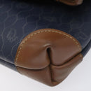 Christian Dior Honeycomb Canvas Clutch Bag PVC Leather Navy Auth bs22450-14