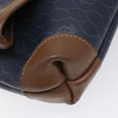 Christian Dior Honeycomb Canvas Clutch Bag PVC Leather Navy Auth bs22450-15