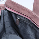 BVLGARI Hand Bag Suede 2way Brown Silver Auth bs22466-21