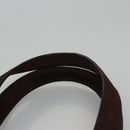 BVLGARI Hand Bag Suede 2way Brown Silver Auth bs22466-14