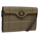 Burberrys Nova Check Shoulder Bag Canvas Beige Auth bs22474-1