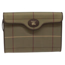 Burberrys Nova Check Shoulder Bag Canvas Beige Auth bs22474-2