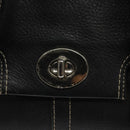 Coach Hand Bag Leather Black Auth bs22477-9