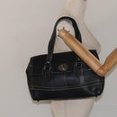 Coach Hand Bag Leather Black Auth bs22477-23
