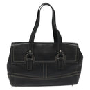 Coach Hand Bag Leather Black Auth bs22477-2
