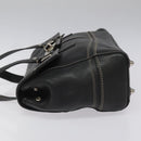Coach Hand Bag Leather Black Auth bs22477-4