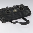 Coach Hand Bag Leather Black Auth bs22477-6