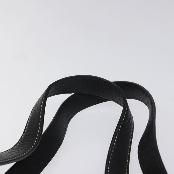 Coach Hand Bag Leather Black Auth bs22477