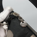 Salvatore Ferragamo Shoulder Bag Canvas Gray Black Silver Auth bs22485-10