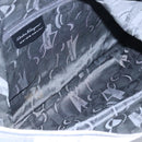 Salvatore Ferragamo Shoulder Bag Canvas Gray Black Silver Auth bs22485-11