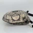 Salvatore Ferragamo Shoulder Bag Canvas Gray Black Silver Auth bs22485-4