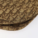 Christian Dior Trotter Canvas Shoulder Bag Brown Gold Auth bs22491-16