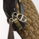 Christian Dior Trotter Canvas Shoulder Bag Brown Gold Auth bs22491-9