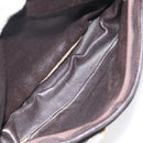 Christian Dior Trotter Canvas Shoulder Bag Brown Gold Auth bs22491-17