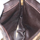 Christian Dior Trotter Canvas Shoulder Bag Brown Gold Auth bs22491-19