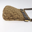 Christian Dior Trotter Canvas Shoulder Bag Brown Gold Auth bs22491-3