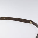 Christian Dior Trotter Canvas Shoulder Bag Brown Gold Auth bs22491-8