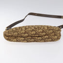 Christian Dior Trotter Canvas Shoulder Bag Brown Gold Auth bs22491-9