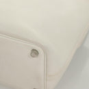 HERMES Picotan PM Hand Bag Leather White Silver Auth bs22497-12