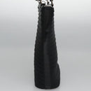 GUCCI Bamboo Hand Bag Canvas Leather 2way Black Silver Auth bs22518-3