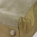 PRADA Tote Bag Suede Khaki Auth bs22528-14