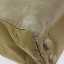 PRADA Tote Bag Suede Khaki Auth bs22528-15