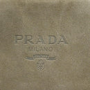 PRADA Tote Bag Suede Khaki Auth bs22528-17