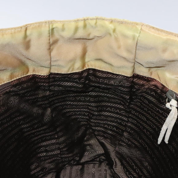 PRADA Tote Bag Suede Khaki Auth bs22528