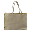PRADA Tote Bag Suede Khaki Auth bs22528-13