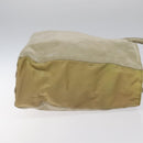 PRADA Tote Bag Suede Khaki Auth bs22528-3