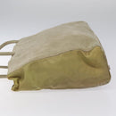 PRADA Tote Bag Suede Khaki Auth bs22528-4