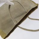 PRADA Tote Bag Suede Khaki Auth bs22528-6