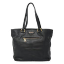 PRADA Tote Bag Leather Black Gold Auth bs22531-2