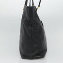 PRADA Tote Bag Leather Black Gold Auth bs22531-5