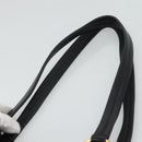 PRADA Tote Bag Leather Black Gold Auth bs22531-8